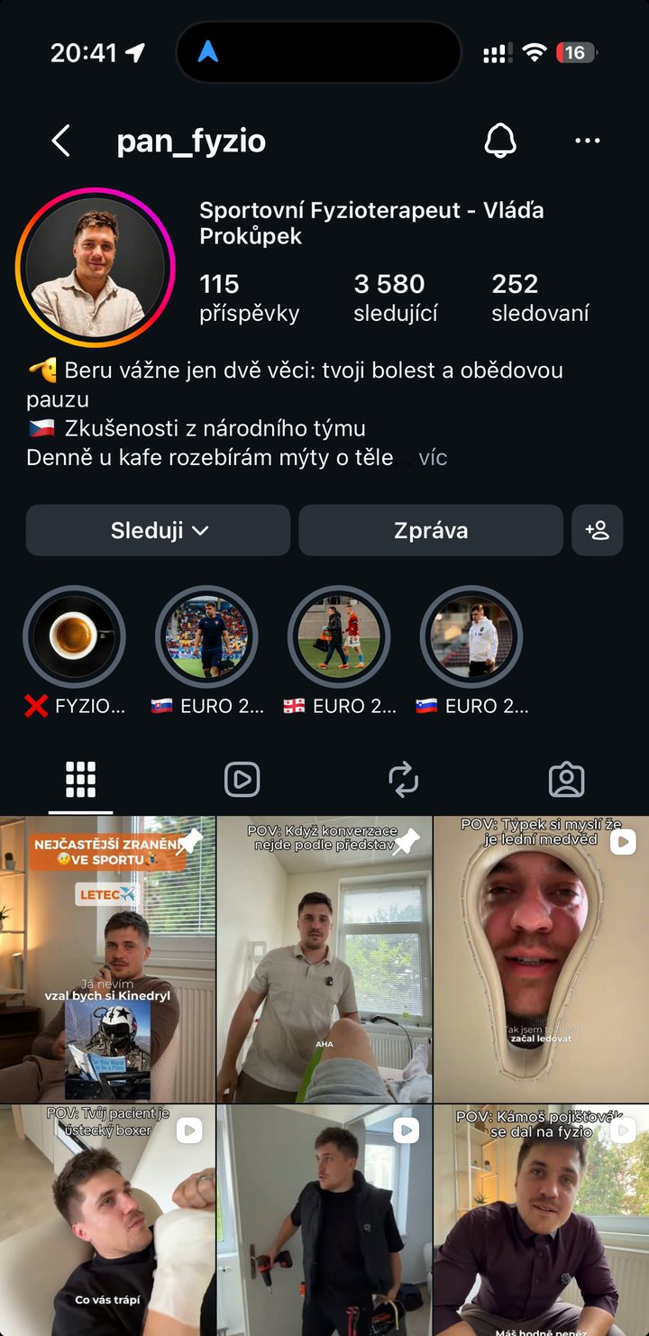 Profil na Instagramu